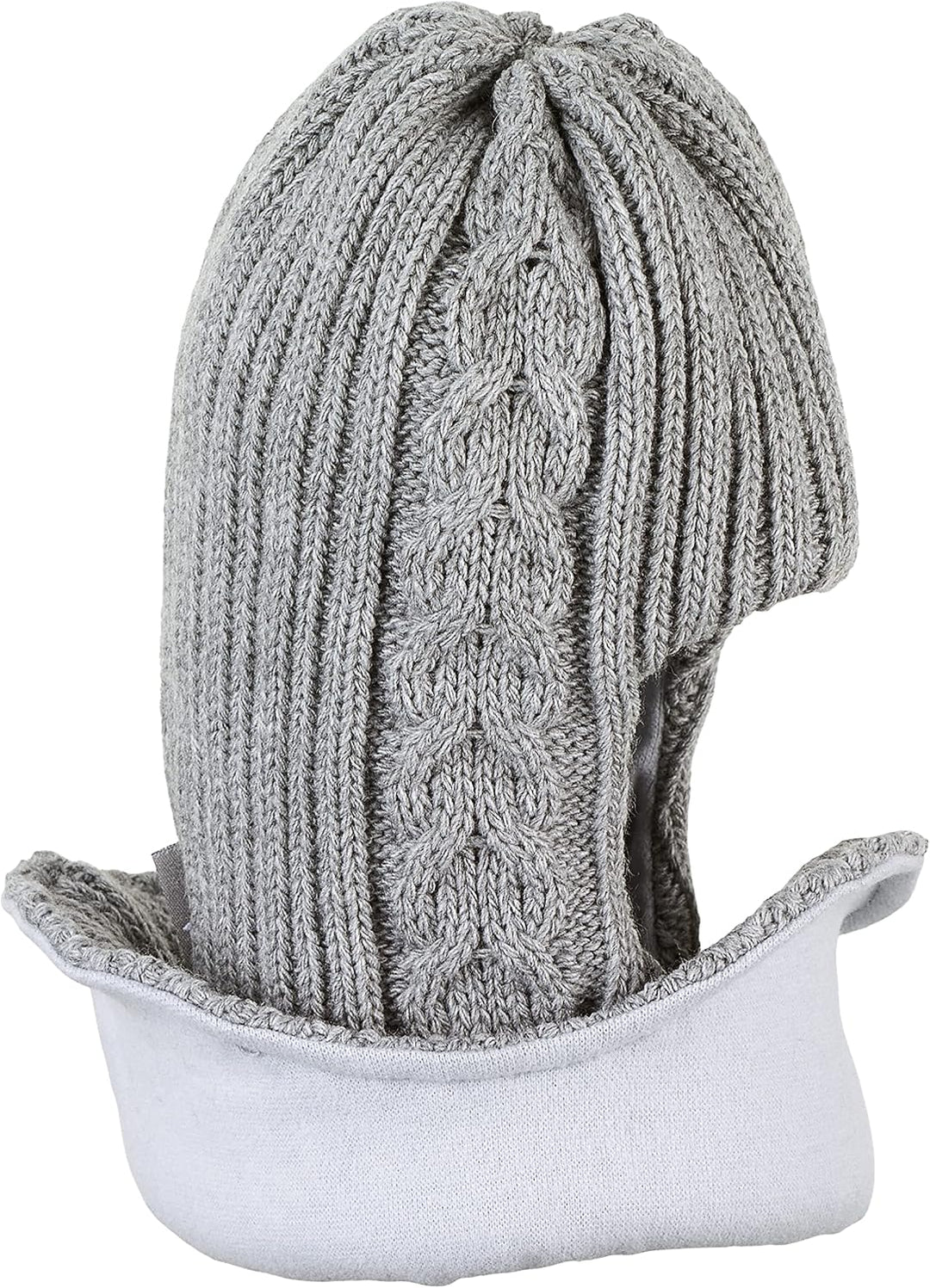Sterntaler Unisex Kinder Kleinkinder Schalmütze Strick Zopfmuster Mütze 47 silber melange, 47 silber
