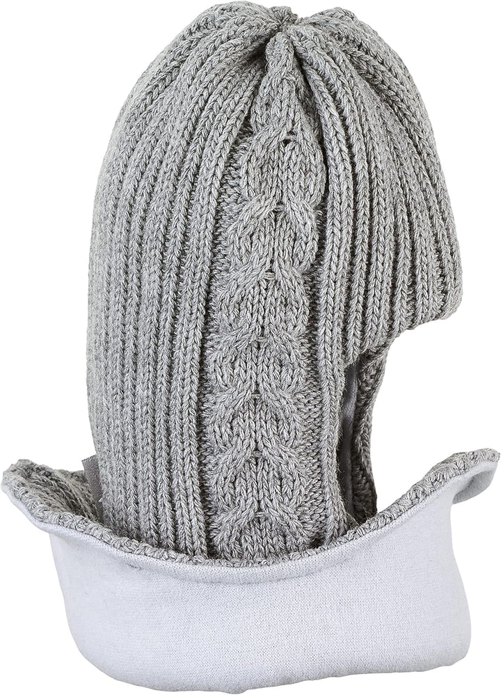 Sterntaler Unisex Kinder Kleinkinder Schalmütze Strick Zopfmuster Mütze 47 silber melange, 47 silber
