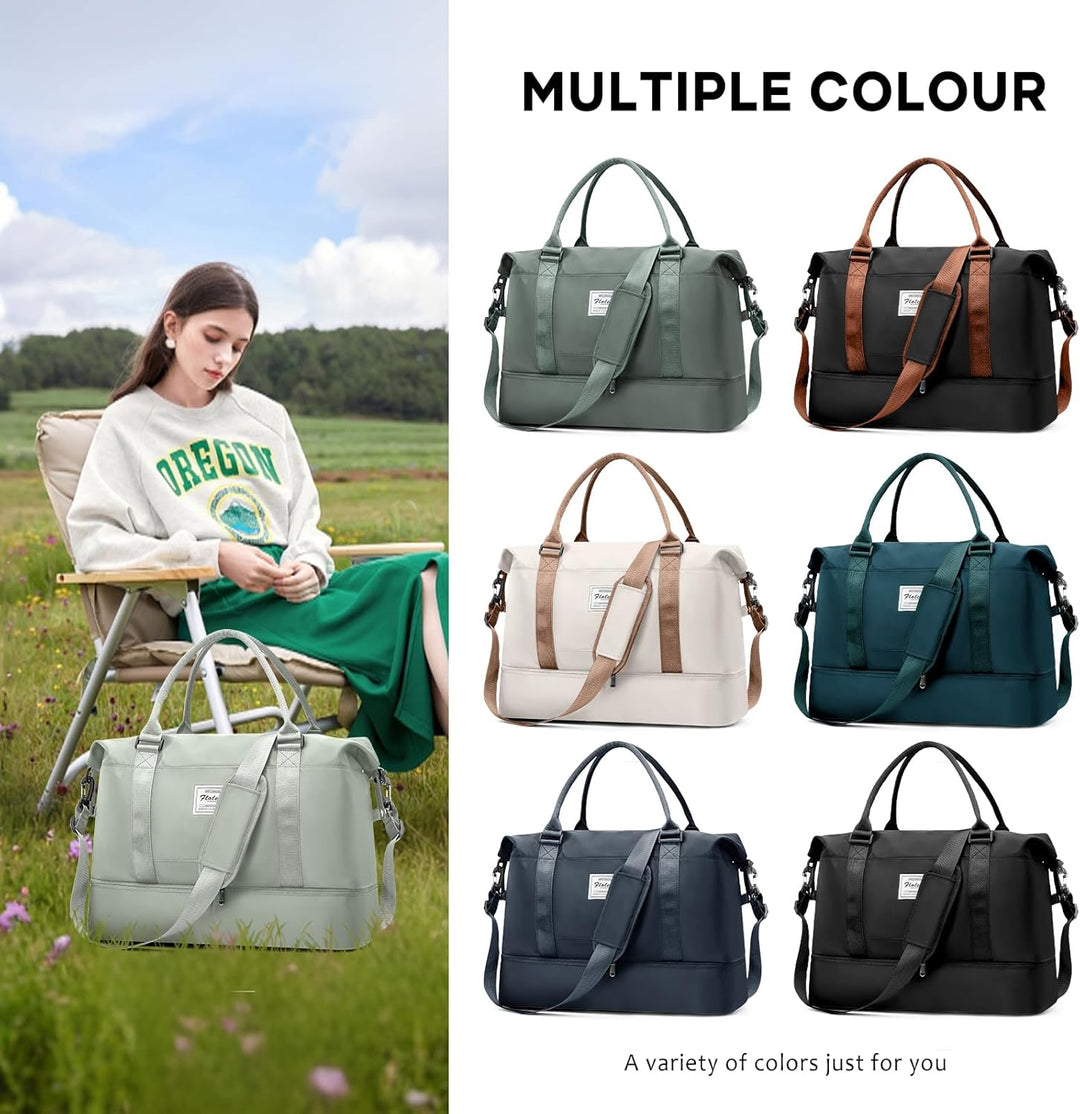 WEPLAN Reisetasche Damen Handgepäck Tasche Easyjet 45x36x20 für Flugzeug Tasche Weekender Damen Trav