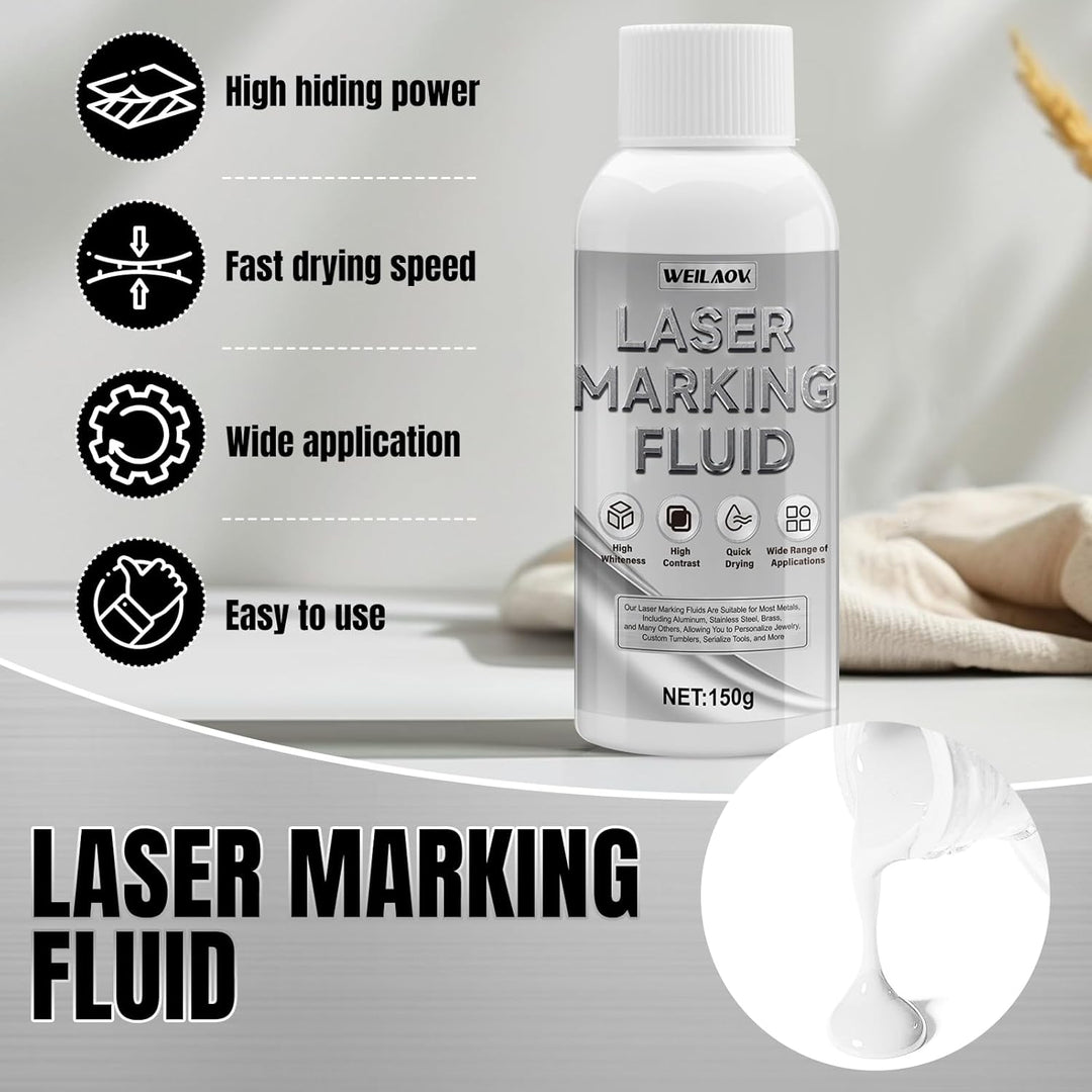 LasermarkierungsflüSsigkeit, Laser Markierungsspray für Metallmarkierung, Schnelltrocknend Lasermark