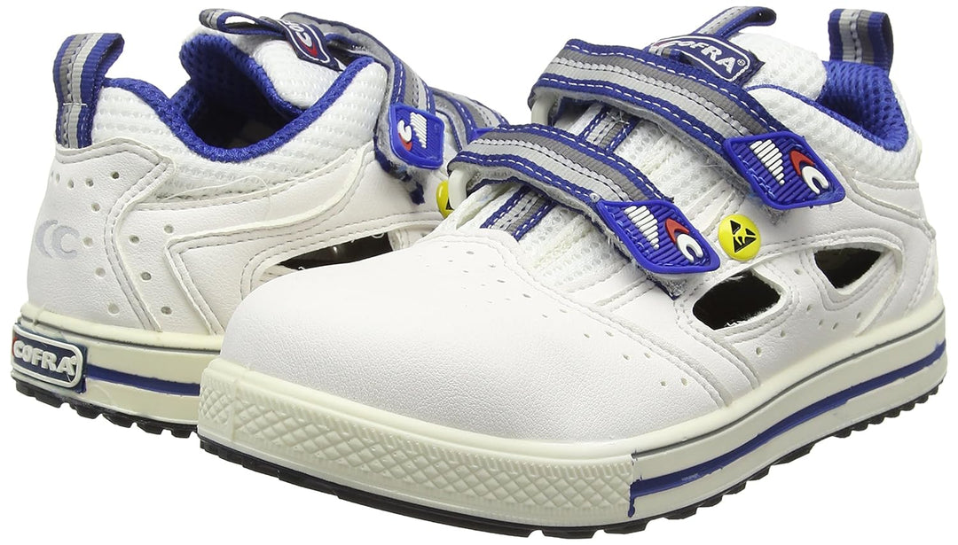 Cofra 35120-002.W36 FADE S1 P ESD SRC Sicherheitssandalen, Weiss/Hellblau, Grösse 36, 36