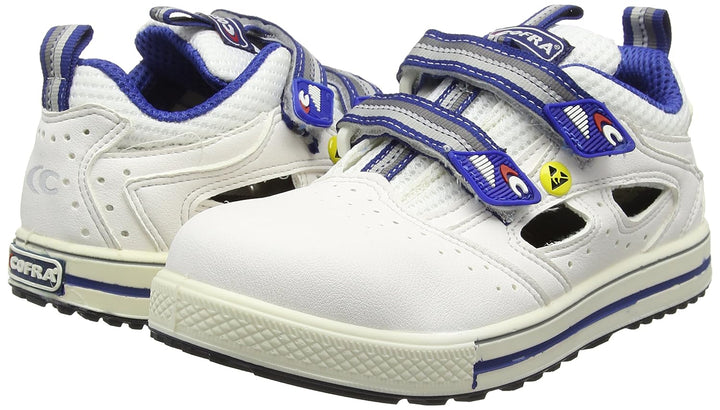 Cofra 35120-002.W36 FADE S1 P ESD SRC Sicherheitssandalen, Weiss/Hellblau, Grösse 36, 36