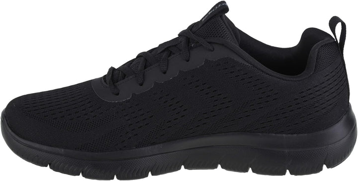 Skechers Herren Arch Fit Waveport Sneaker 41 EU Black Mesh Trim, 41 EU Black Mesh Trim