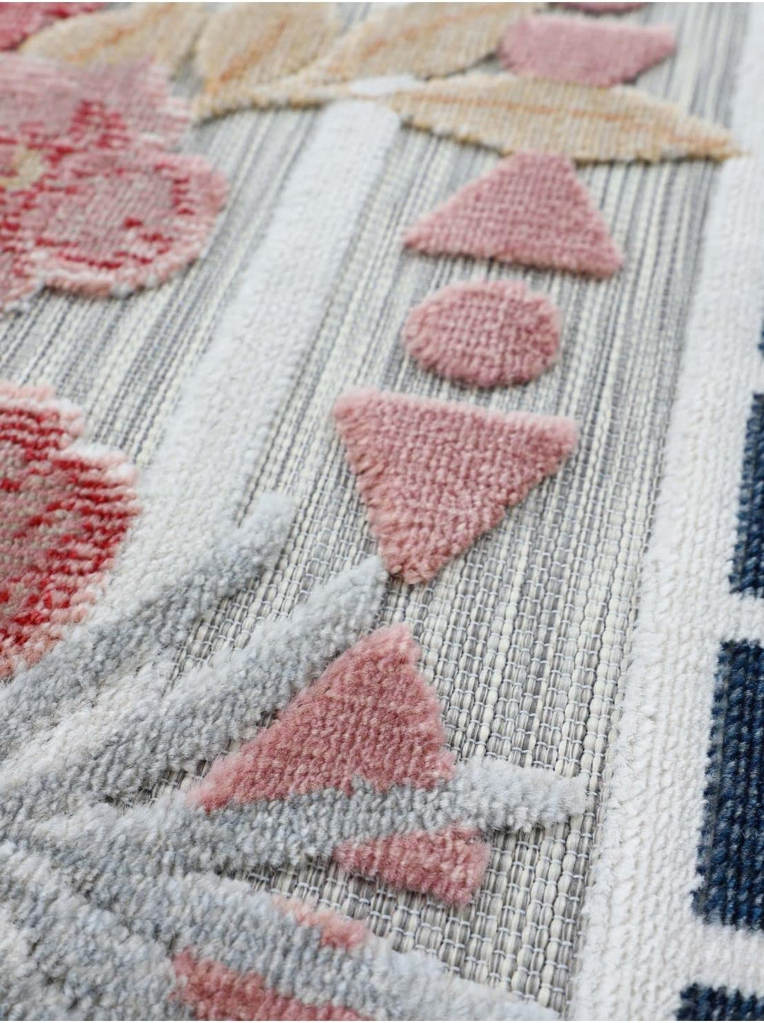 carpetfine In- und Outdoor Teppich Deja Läufer Multicolor 60x180 cm | Moderner Teppich Wetterfest fü