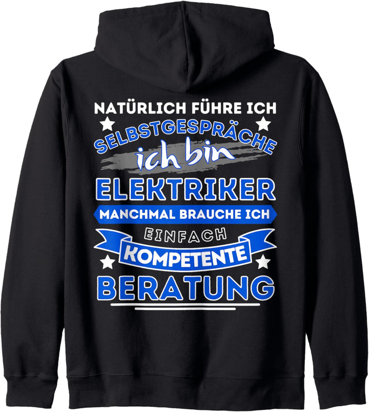 ELEKTRIKER MIT KOMPETENTER BERATUNG SPRUCH - ELEKTRO Kapuzenjacke