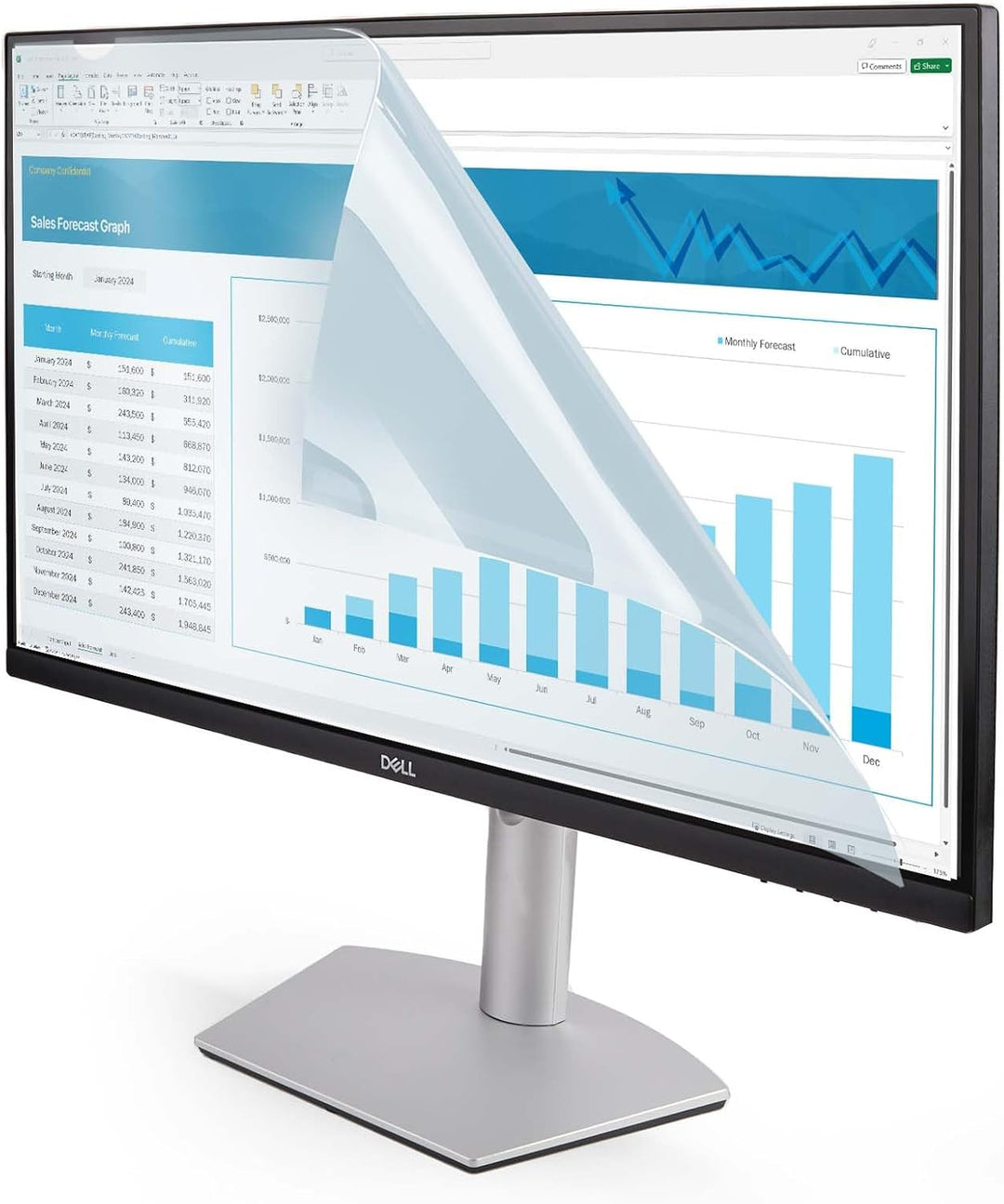 StarTech.com 24-Zoll 16:9 Monitor Blaulichtfilter, Bluelight Filter, Bildschirm Blaulichtfilter, PC