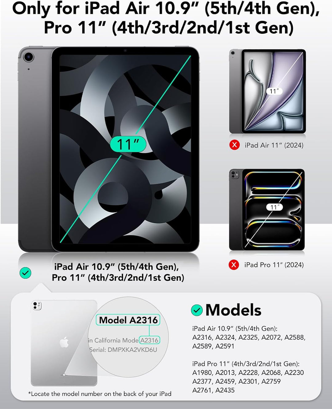 ESR Paper-Feel Magnet Schutzfolie Kompatibel mit iPad Pro 11 (2022/2021/2020/2018) und iPad Air 5/4