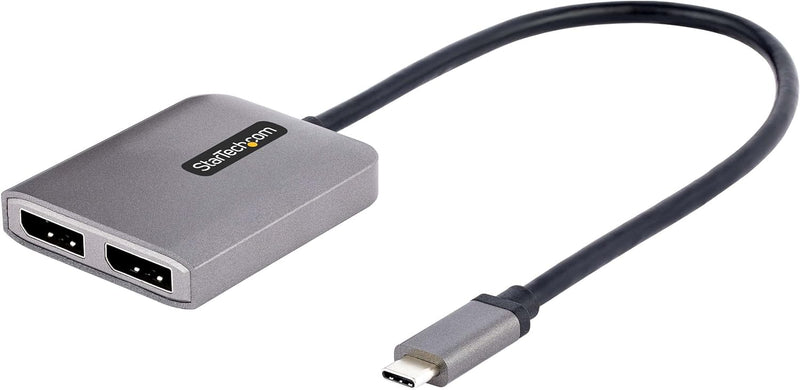 StarTech.com USB-C auf Dual DisplayPort 1.4 Adapter, USB-C Multi-Monitor MST Hub, Dual 5K 60Hz DP La