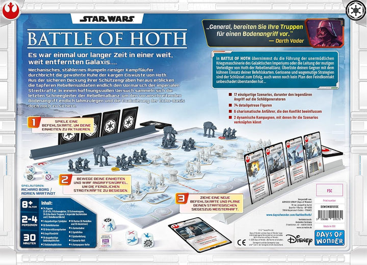 Days of Wonder, Star Wars Battle of Hoth – Strategisches Brettspiel für 2-4 Spieler ab 8 Jahren – mi
