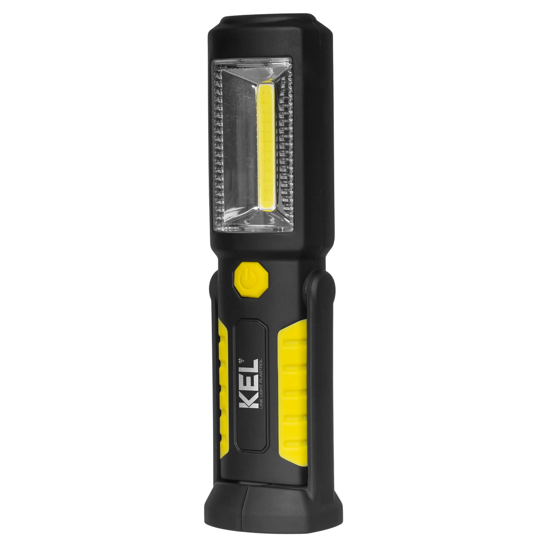 KEL Werkstattlampe - LED Arbeitsleuchte Akku, Inspektionsleuchte, Leistungsstarke 3x LED Taschenlamp