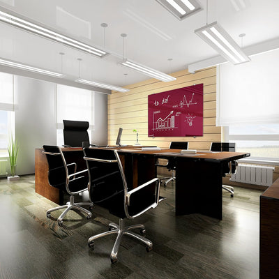 Legamaster 7-104743 Glasboard Colour, Glas-Magnettafel, 80 x 60 cm, rot 80 x 60 cm Rot, 80 x 60 cm R
