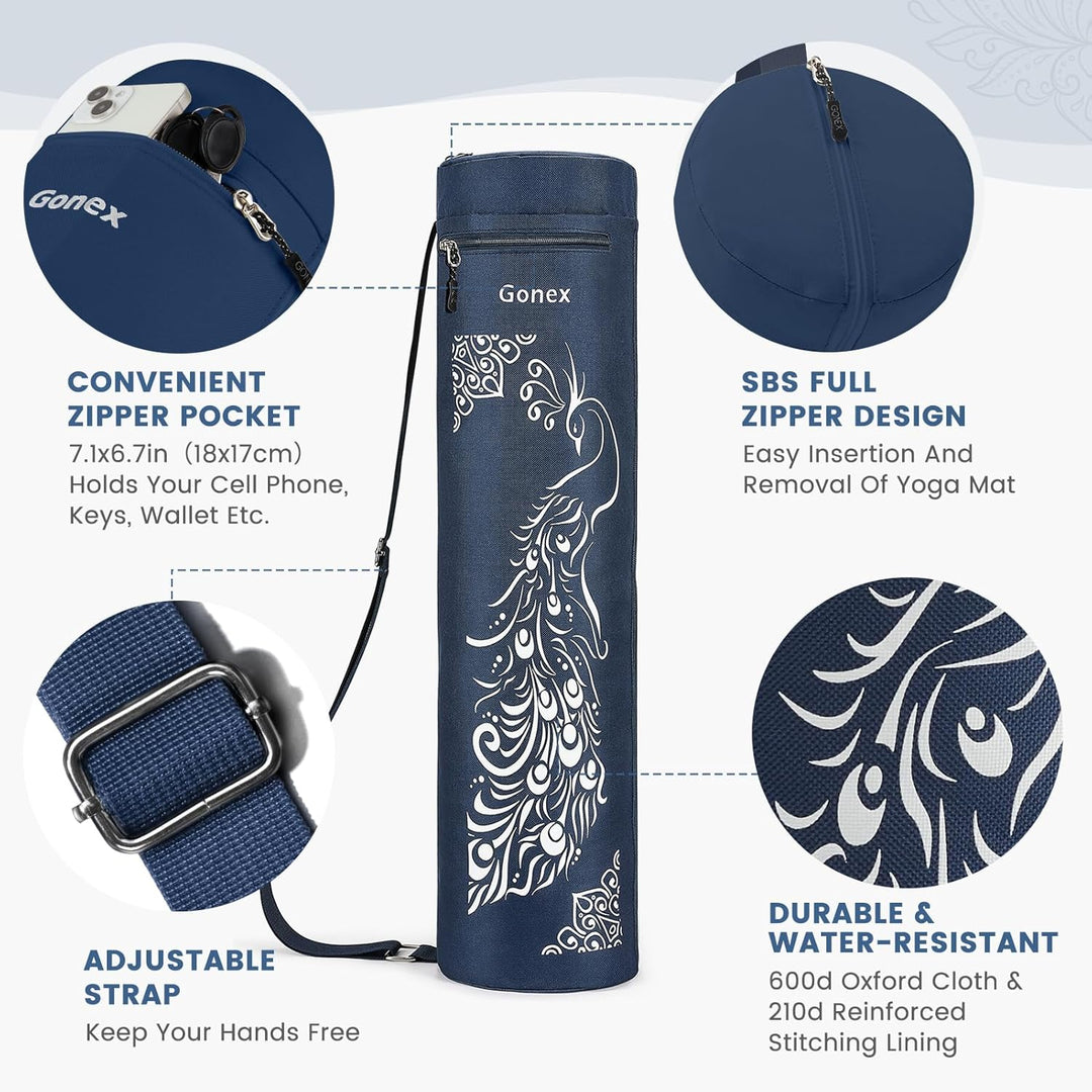 Gonex Yogatasche, Yogamatte Tasche Durchgehender Reissverschluss für Robuste wasserdichte Yogamatten