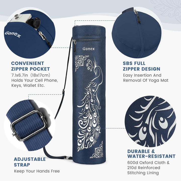 Gonex Yogatasche, Yogamatte Tasche Durchgehender Reissverschluss für Robuste wasserdichte Yogamatten