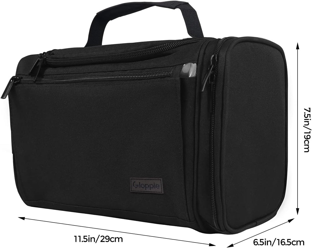Gloppie Kulturbeutel Herren Damen Kosmetiktasche zum Aufhängen XXL Kulturtasche mit Henkel Hängend K