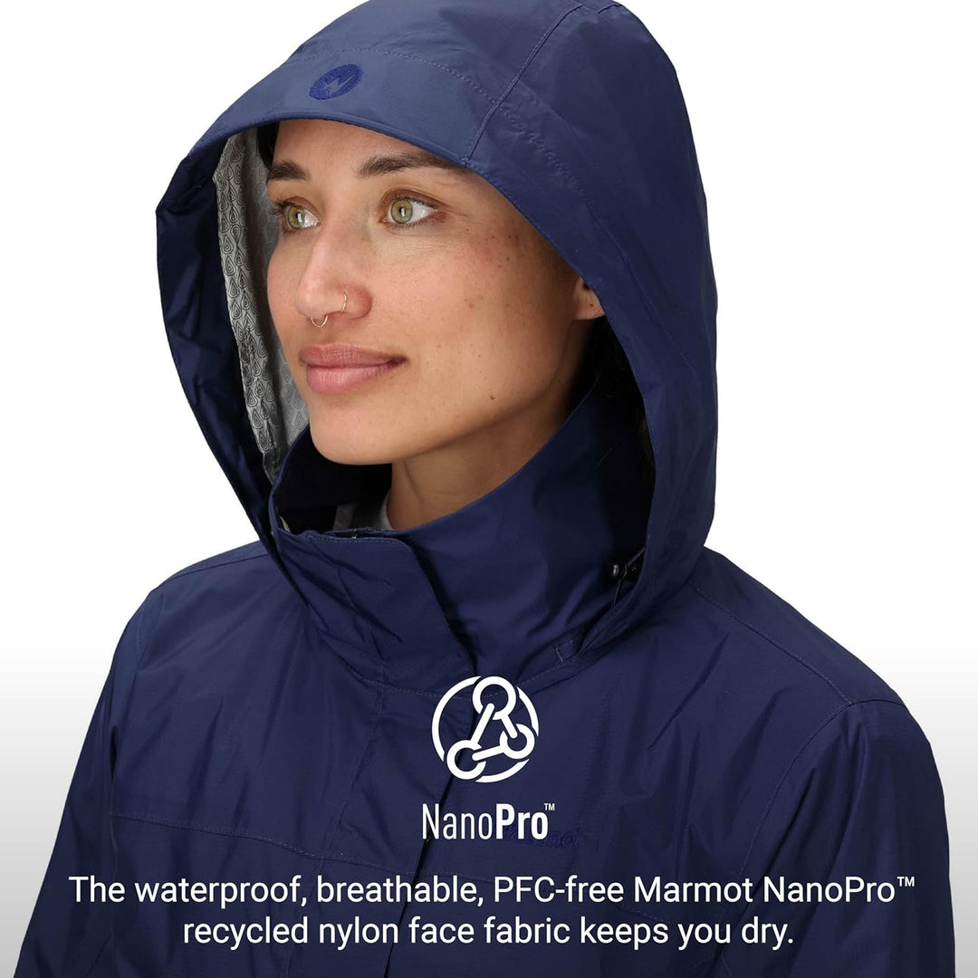 Marmot Damen PreCip Eco Jacket, Wasserdichte Regenjacke, winddichter Regenmantel, atmungsaktiver, fa