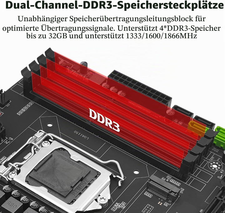 SHANGZHAOYUAN B85M PRO Mainboard LGA 1150 Micro ATX Gaming Motherboard für Intel Core i7/i5/i3/Penti
