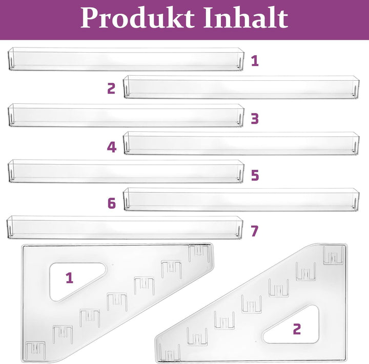 JessLab Nagellack Organizer, 7-Stufige Klarer Acryl Nagellack Halter Åtherische Öle Kosmetik Vitrine
