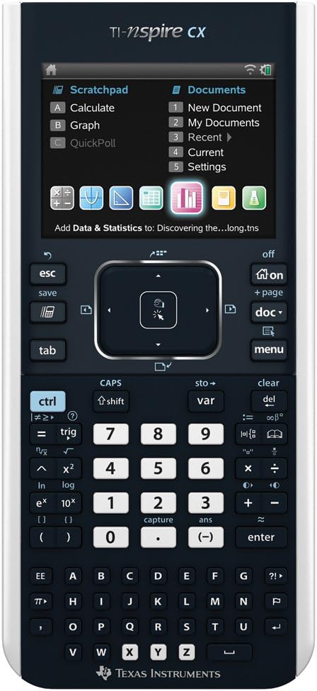 TEXAS INSTRUMENTS CX von Texas Instruments m.Color-Display, schwarz/weiss Taschenrechner, Taschenrec