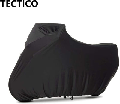 TECTICO Indoor Motorradabdeckung Elastisch Atmungsaktiv Soft Stretch XL Voller Schutz für Garage Mot