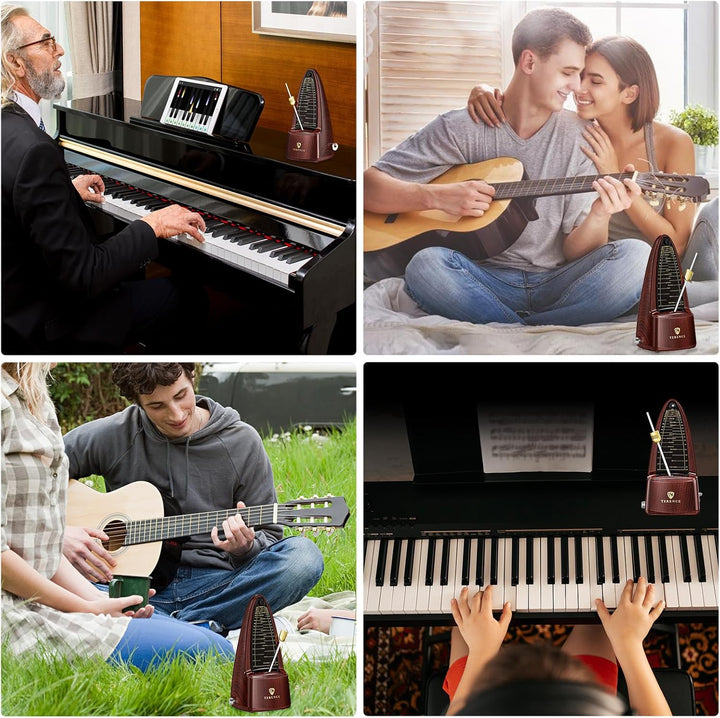 TERENCE Mechanisches Metronom für Klavier Gitarre Bass Violine Bass Metronom mit hoher Präzision Tra