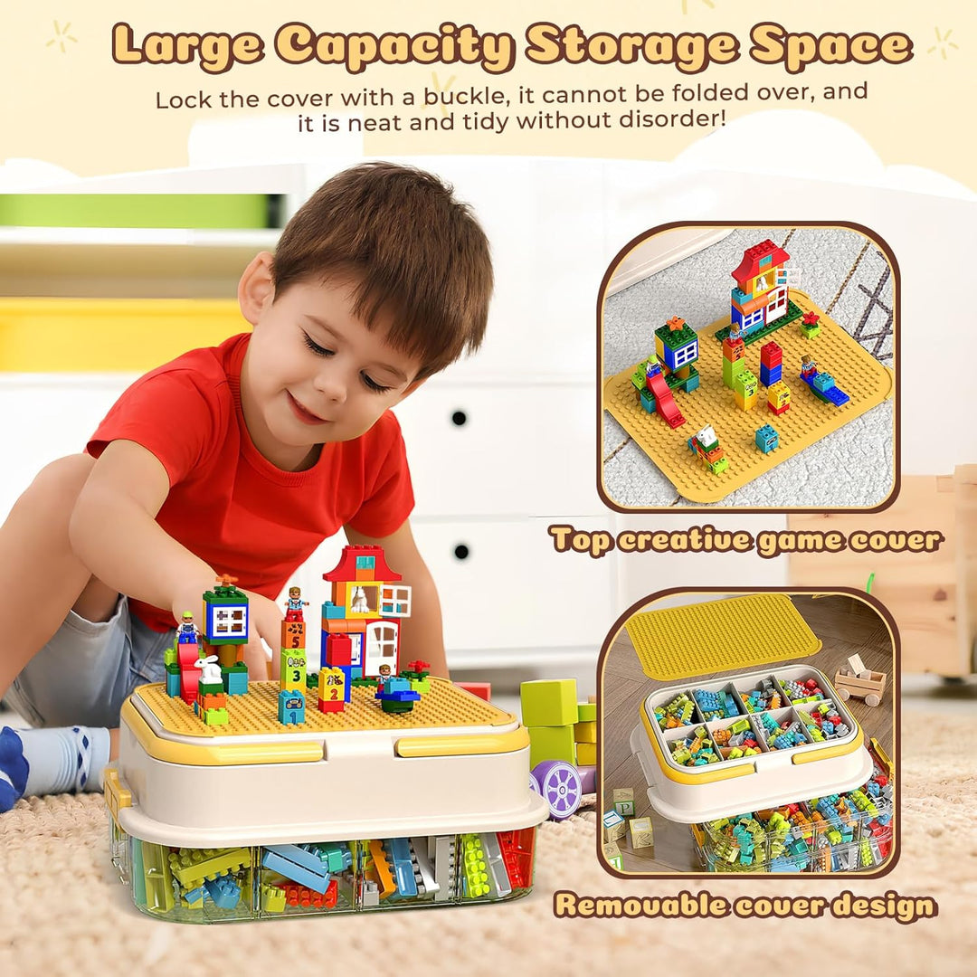 Aufbewahrungsbox für Legosteine, Aufbewahrungsbox für Bausteine, Sortierboxen für Legosteine, Kunsts