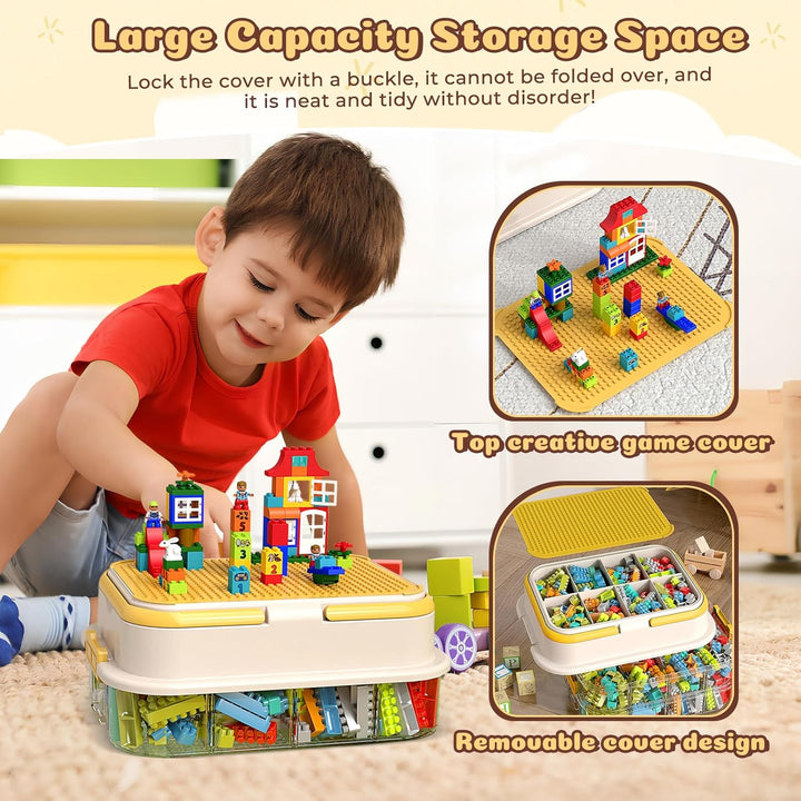 Aufbewahrungsbox für Legosteine, Aufbewahrungsbox für Bausteine, Sortierboxen für Legosteine, Kunsts