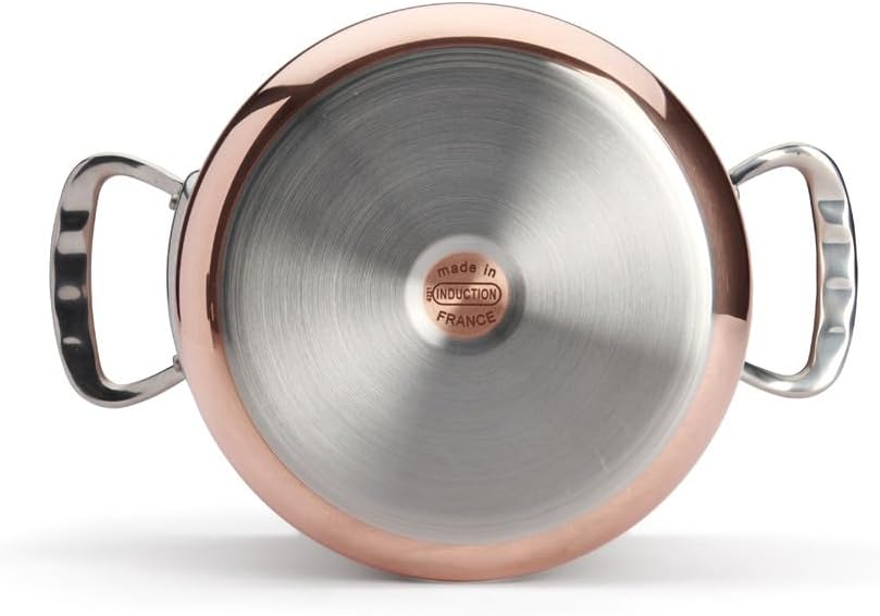 de Buyer - Gemüsetopf mit Deckel PRIMA MATERA aus 90% Kupfer und 10% Edelstahl - Durchmesser 20 cm -