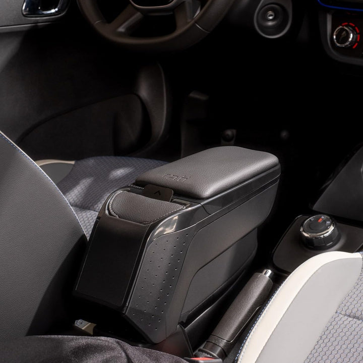 RATI ARMSTER 2 Apoyabrazos Específico Negro para Suzuki Swift (05-11), Con compartimento de Almacena