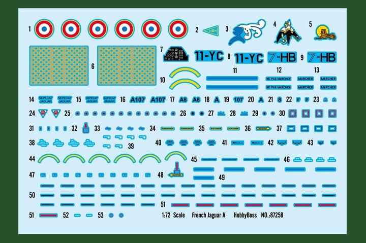 Hobby Boss 1/72 Jaguar A, HY87258, Mehrfarbig