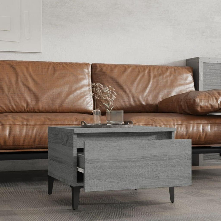 FIRBNUS Beistelltisch Grau Sonoma Beistelltisch Schmal Beistelltisch Holz Beistelltisch Bett Beistel