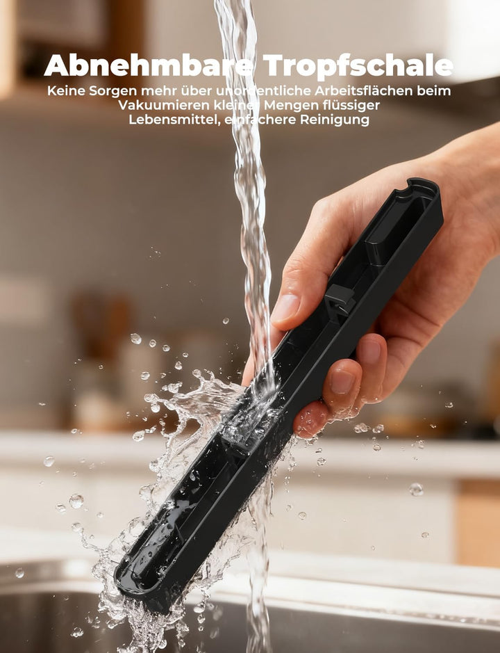 Vakuumiergerät 85Kpa, Stark Vakuumierer 7 in 1 mit Eingebauter Cutter/Schlauch/Beutelrutsche, Folien