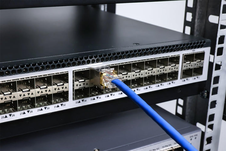 2-Stück 10G SFP+ RJ45 Kupfermodul, 10GBase-T SFP+ zu RJ45 Transceiver, CAT6A/CAT7, 30m, Hot-Swappabl