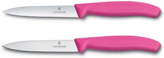 Victorinox Swiss Classic, Tomaten- und Gemüsemesser-Set, 2teilig, Extra Scharfe Klinge, Kunststoffgr
