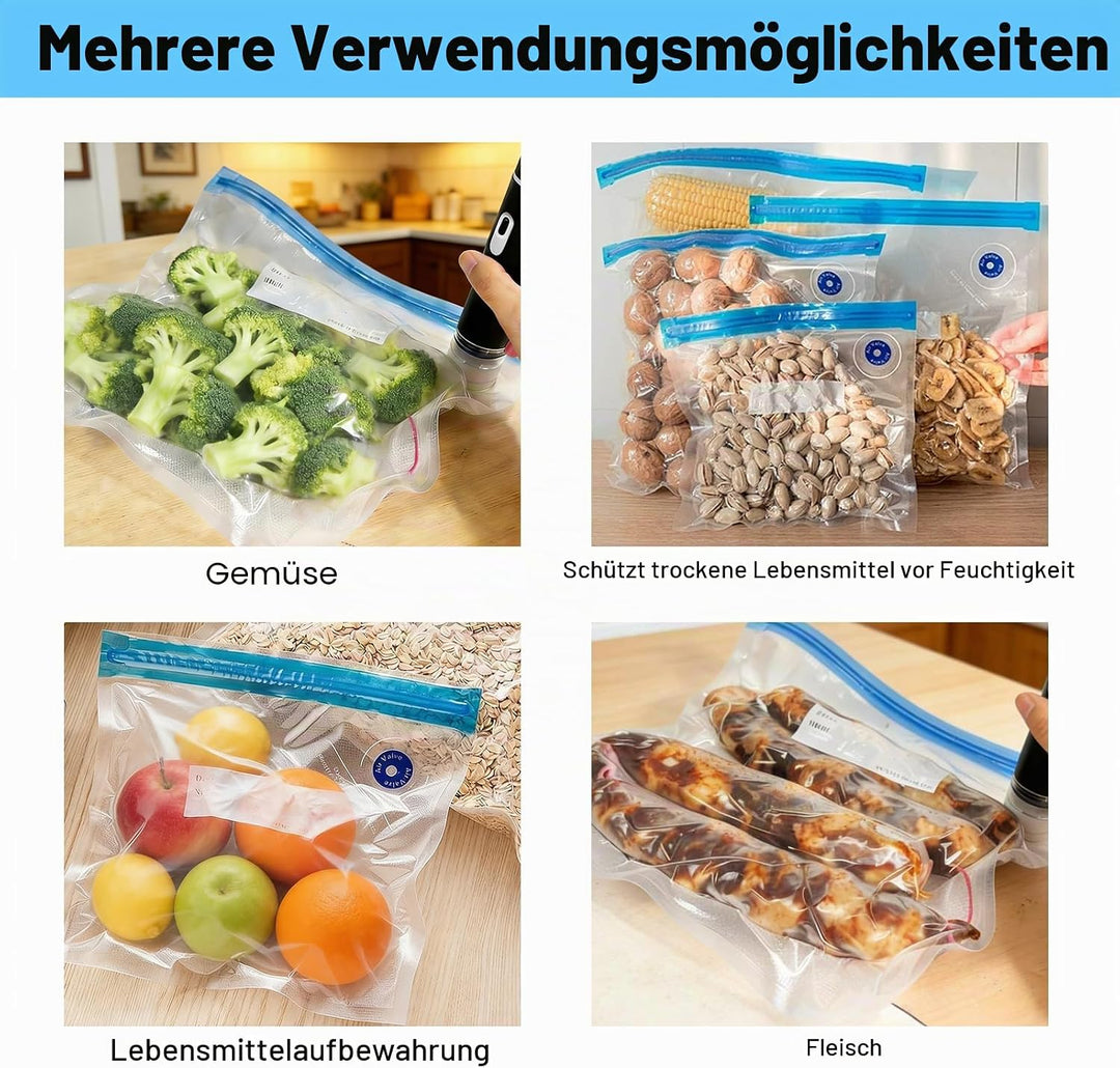 Tragbares Vakuumiergerät mit Wassertank, Mini Vacuum Sealer mit USB-Aufladung,Kompakt Wiederverwendb