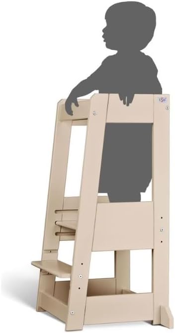 tiSsi® Entdeckerturm/Lernturm Felix mitwachsend Buche massiv Cashmere
