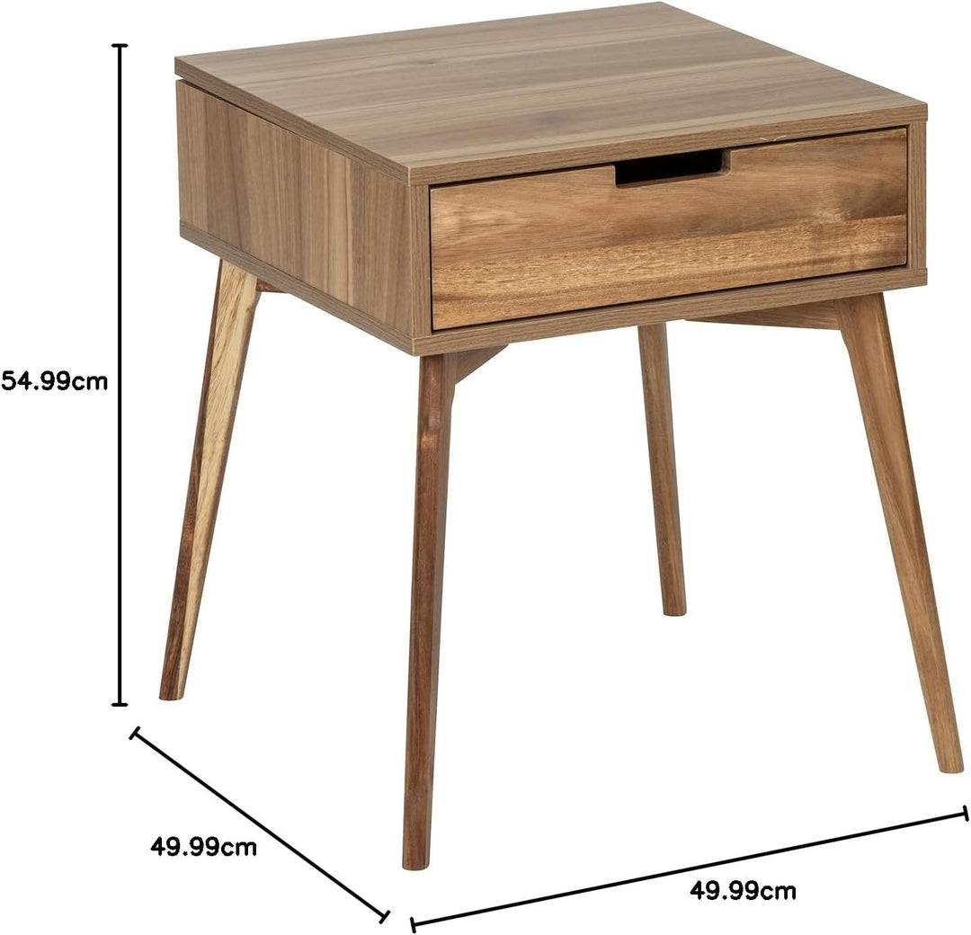 WENKO Beistelltisch mit Schublade Acina, Couchtisch, Nachttisch, FSC® zertifiziert