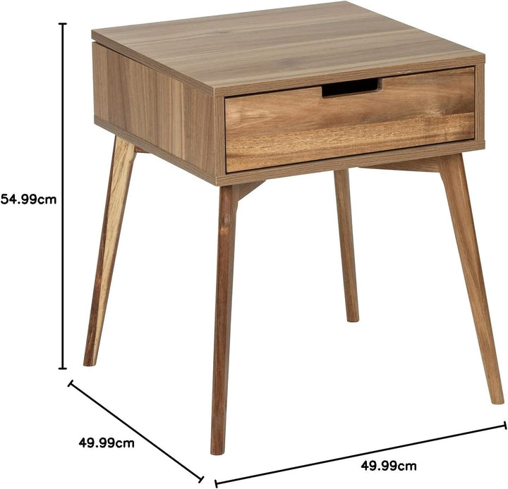 WENKO Beistelltisch mit Schublade Acina, Couchtisch, Nachttisch, FSC® zertifiziert