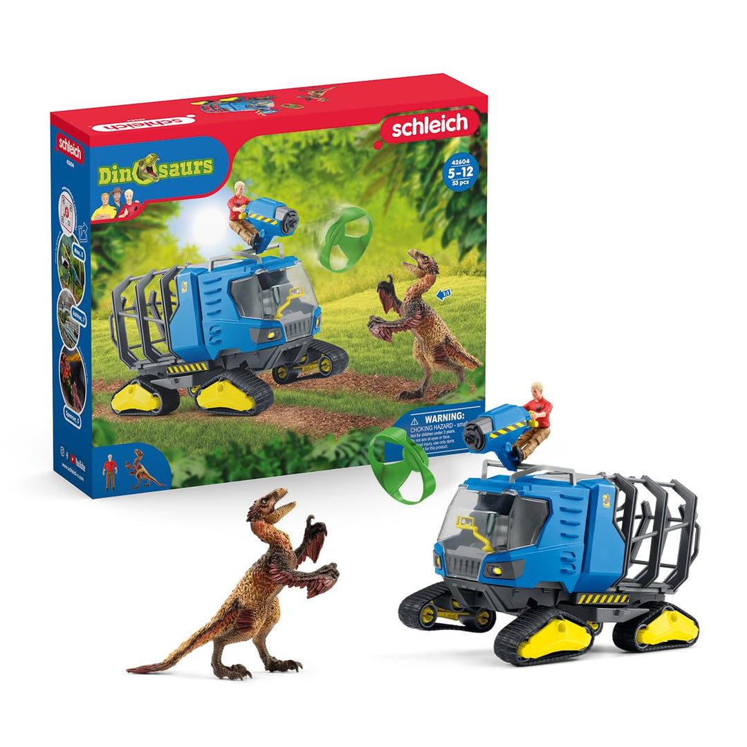 Schleich Dinosaurs | Track Vehicle 42604 | Set mit Figuren, vielen Funktionen und zahlreichem Zubehö