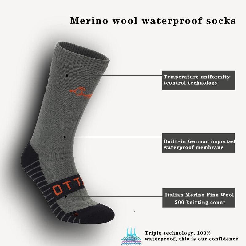 OTTERSHELL Wasserdichte Socken Damen und Herrn. Geeignet für Outdoor-Aktivitäten wie Golf, Radfahren