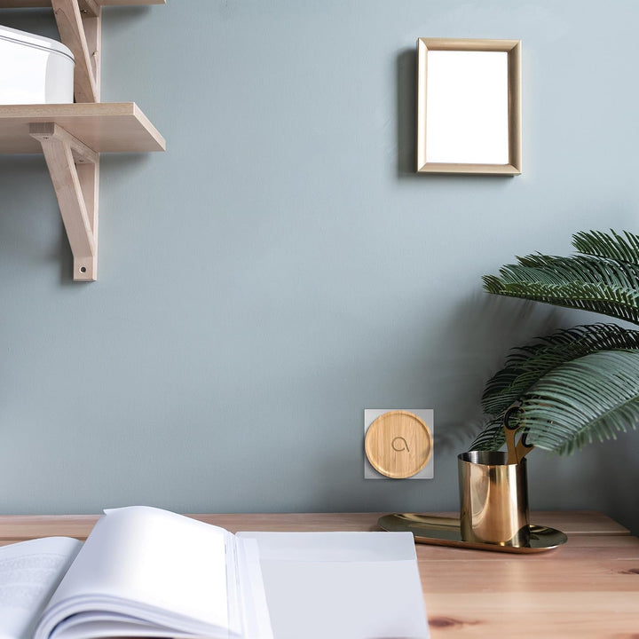 AVIDSEN Bamboo Funk Türklingel, umweltfreundlich, Bambus/recycelter Kunststoff, ohne Batterien, 150