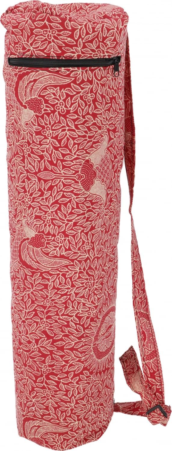 GURU SHOP Yogamatten-Tasche Indonesische Batik, Unisex - Erwachsene, 65x20x20 cm Rot, Rot