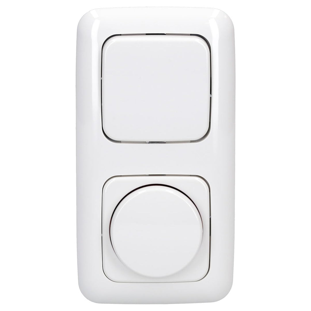 LED Dimmer Komplett-Set BUSCH JÄGER, LED-Drehdimmer -alpinweiss- -Reflex SI- neues Modell 6523-U 102