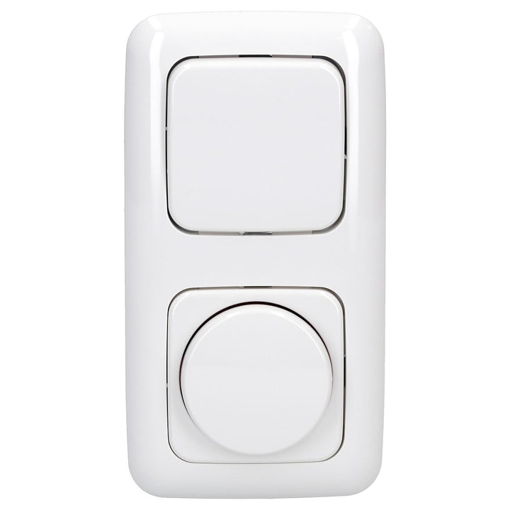 LED Dimmer Komplett-Set BUSCH JÄGER, LED-Drehdimmer -alpinweiss- -Reflex SI- neues Modell 6523-U 102