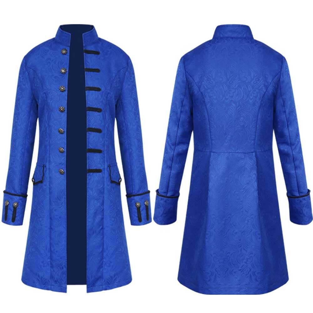 Viktorianische Steampunk Jacke für Herren Vintage Gothic Piraten Slim Fit Frack Wikinger Renaissance