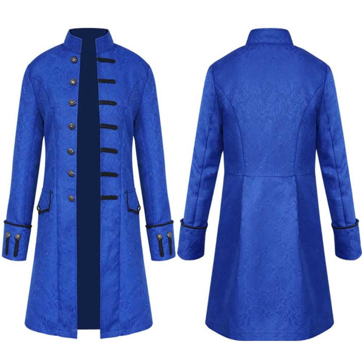 Viktorianische Steampunk Jacke für Herren Vintage Gothic Piraten Slim Fit Frack Wikinger Renaissance