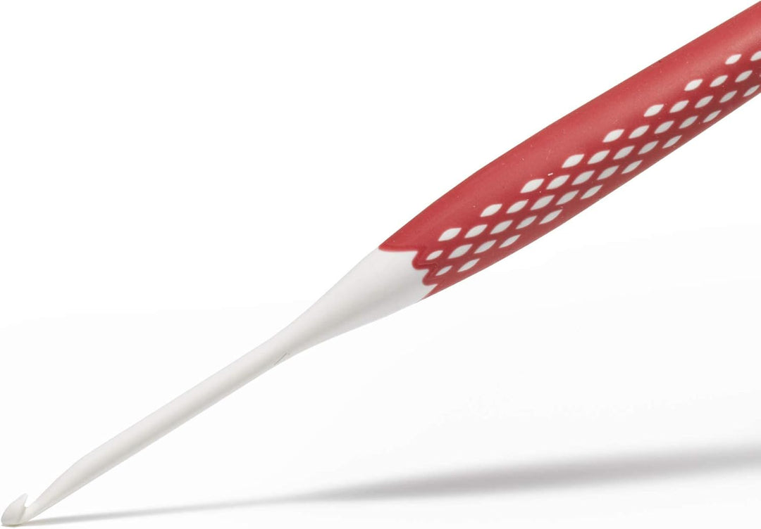 Prym 218440 Wollhäkelnadel Set prym.ergonomics, Kunststoff, multicolor, alabasterweiss, 3,5 mm - 6 m