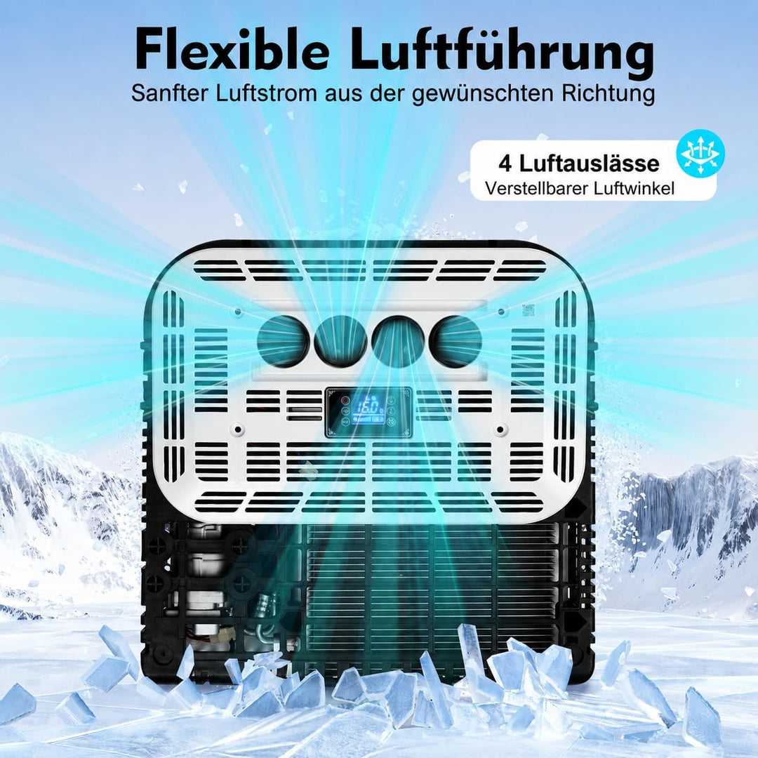12V Klimaanlage Wohnwagen Schnelle Kühlung (Weiss 12V)