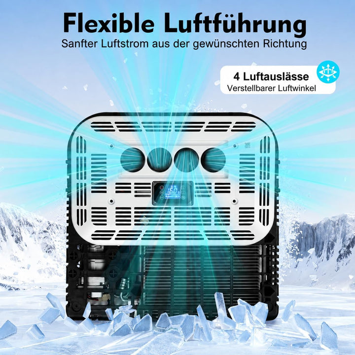 12V Klimaanlage Wohnwagen Schnelle Kühlung (Weiss 12V)