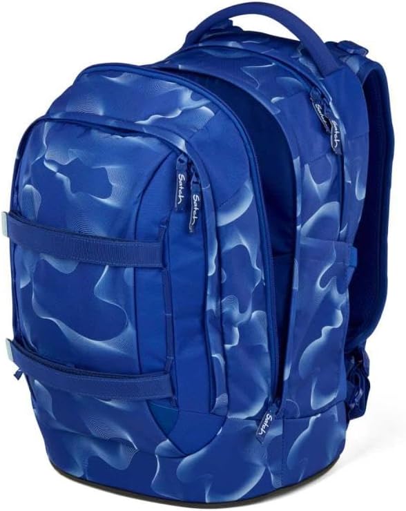 Satch pack Schulrucksack Set 2tlg. inkl. Schlamperbox (Vibrant Blue), Vibrant Blue