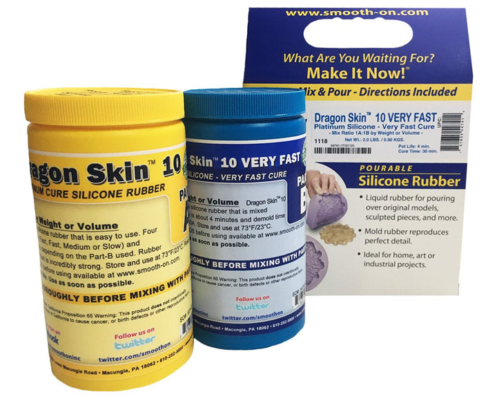 Dragon Skin 10 Very Fast Platinum Silikon-Kur 2 Pints Kit (0,9 kg)